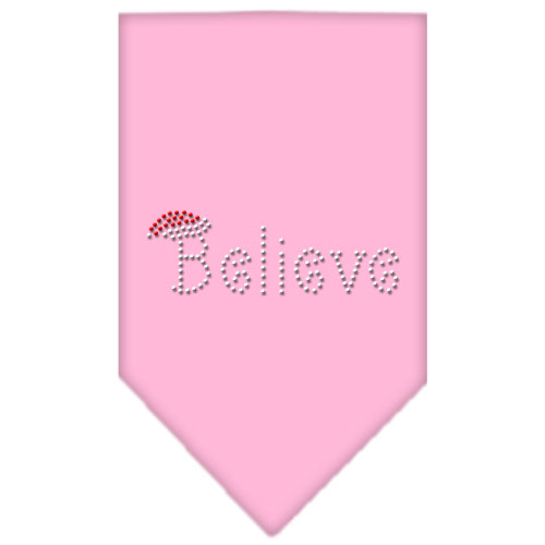 Believe Rhinestone Bandana Light Pink Large